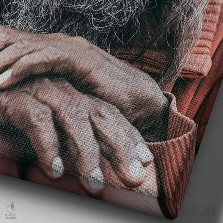 تابلو دکوراتیو واراناسی، هند اثر لوک آنتونی گرم - نمای نزدیک بافت بوم