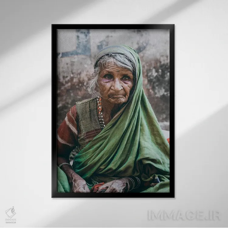 تابلو دکوراتیو گوکارنا، هند اثر لوک آنتونی گرم - نمای قابدار مشکی