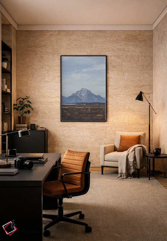 تابلو دکوراتیو تتون بزرگ، وایومینگ اثر لوک آنتونی گرم - D6B