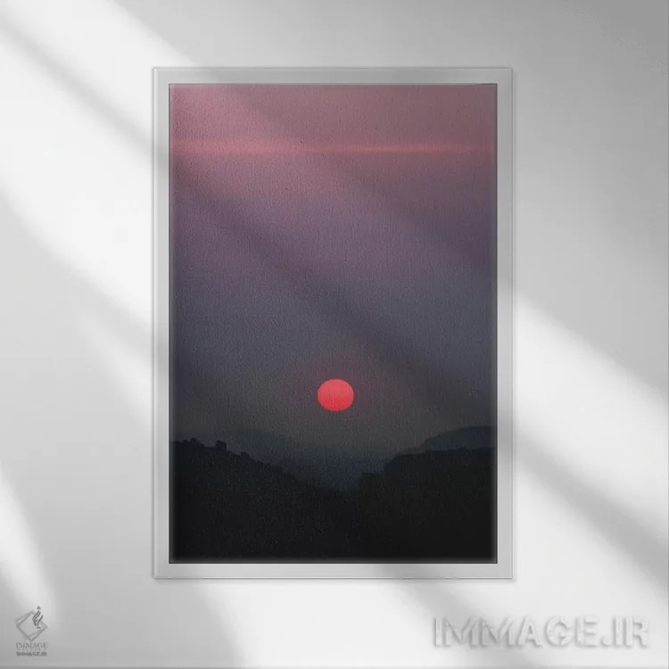 تابلو دکوراتیو هند اثر لوک آنتونی گرم - نمای قابدار سفید