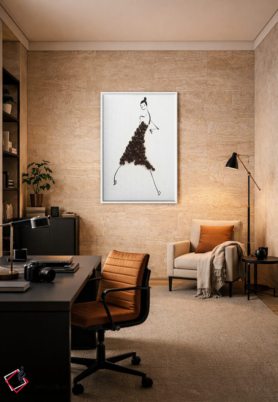 تابلو مینیمال قهوه اثر گرچن روهرز - D5W