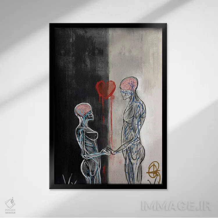 تابلو دکوراتیو لاوینگ علیه ویرجینیا اثر گوردون رو - نمای قابدار مشکی