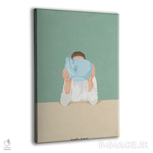 تابلو مینیمال فنجان بزرگ اثر گیسل دکل - نمای پرسپکتیو محصول