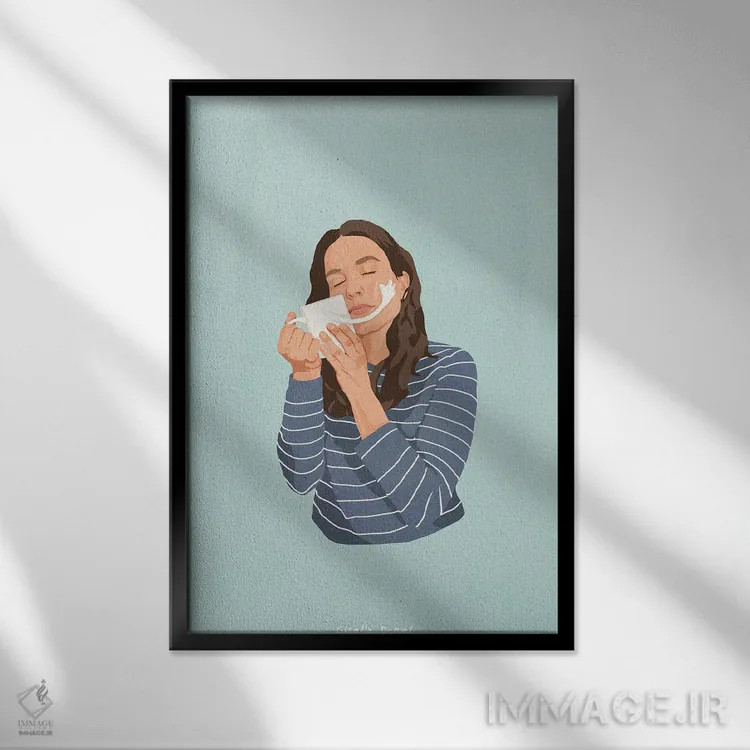 تابلو دکوراتیو دوست صمیمی اثر گیسل دکل - نمای قابدار مشکی