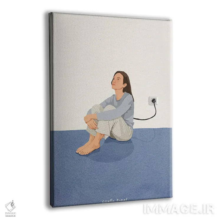 تابلو مینیمال شارژ مجدد اثر گیسل دکل - نمای پرسپکتیو محصول