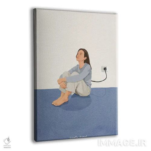 تابلو مینیمال شارژ مجدد اثر گیسل دکل - نمای پرسپکتیو محصول