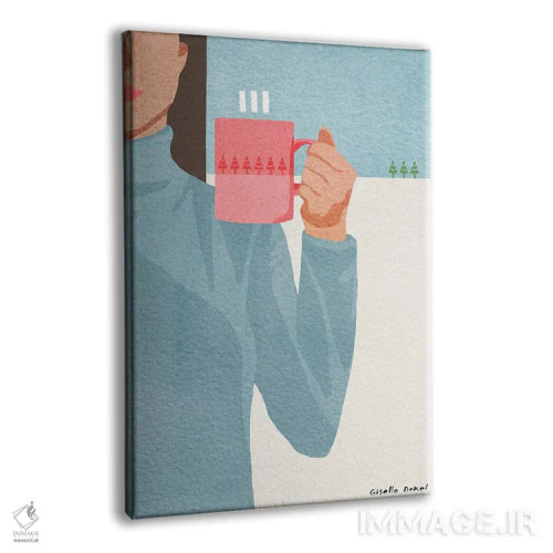 تابلو مینیمال منظره زمستانی اثر گیسل دکل - نمای پرسپکتیو محصول