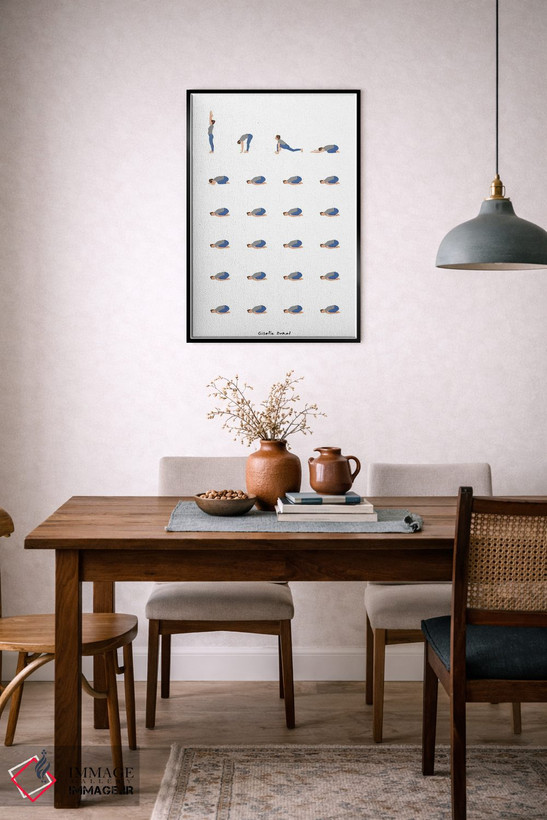 تابلو مینیمال روتین یوگا اثر گیسل دکل - D6B