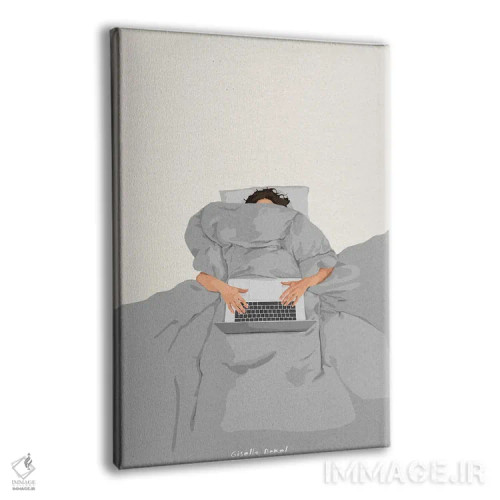 تابلو مینیمال آخرین ایمیل قبل از آخر هفته اثر گیسل دکل - نمای پرسپکتیو محصول