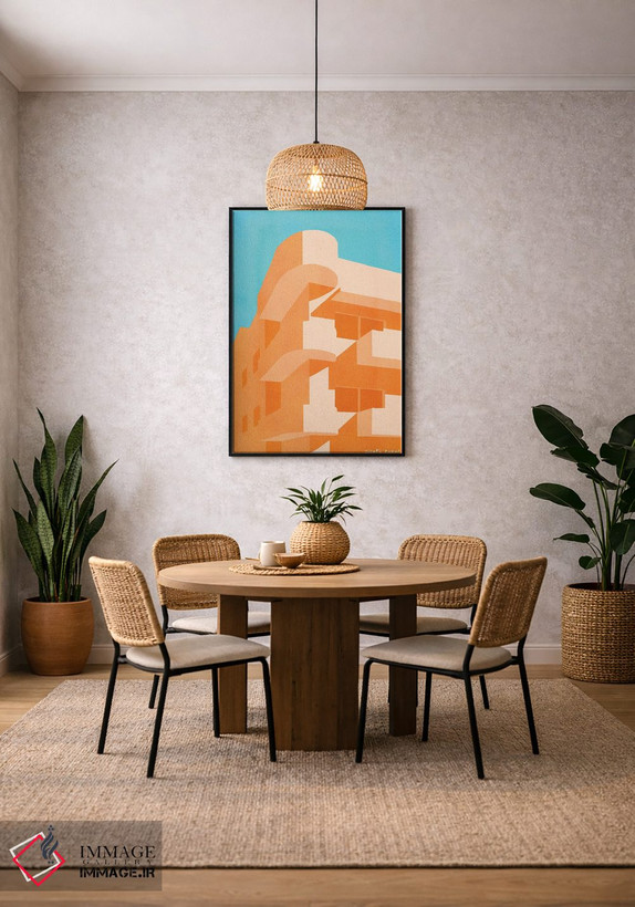 تابلو مینیمال باوهاوس نارنجی اثر گیسل دکل - D4B