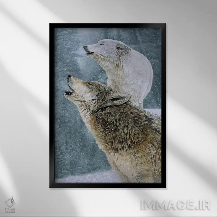 تابلو دکوراتیو ندای طبیعت وحشی اثر گرائیم استیونسون - نمای قابدار مشکی