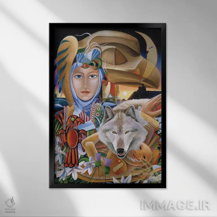تابلو دکوراتیو سپیده ی سلتیک اثر گرائیم استیونسون - نمای قابدار مشکی