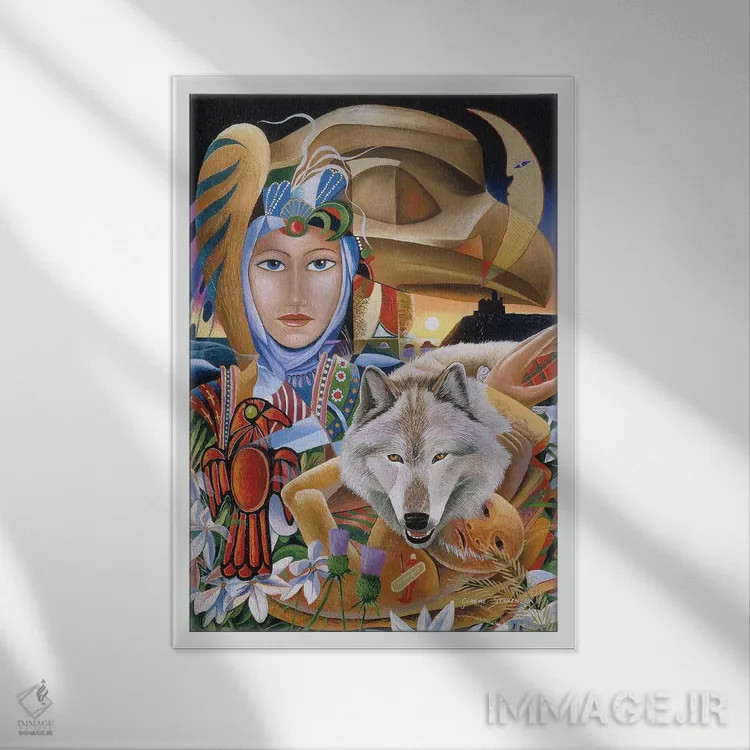تابلو دکوراتیو سپیده ی سلتیک اثر گرائیم استیونسون - نمای قابدار سفید