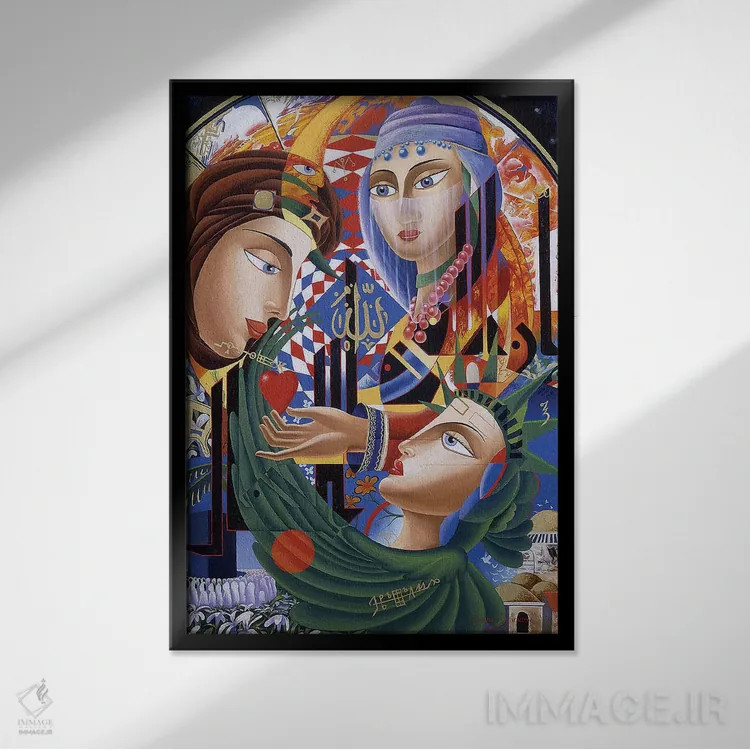 تابلو دکوراتیو رهایی الله اثر گرائیم استیونسون - نمای قابدار مشکی