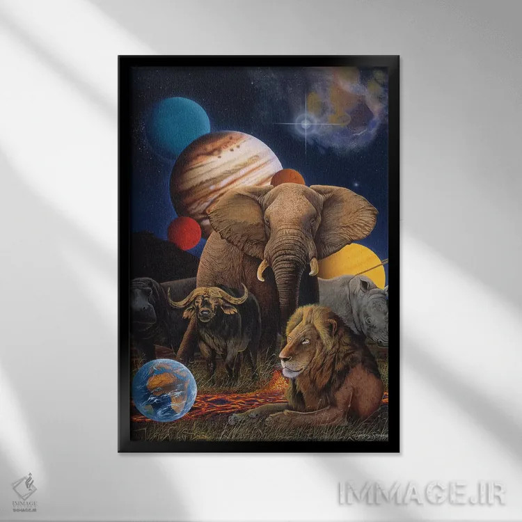 تابلو دکوراتیو هزاره اثر گرائیم استیونسون - نمای قابدار مشکی