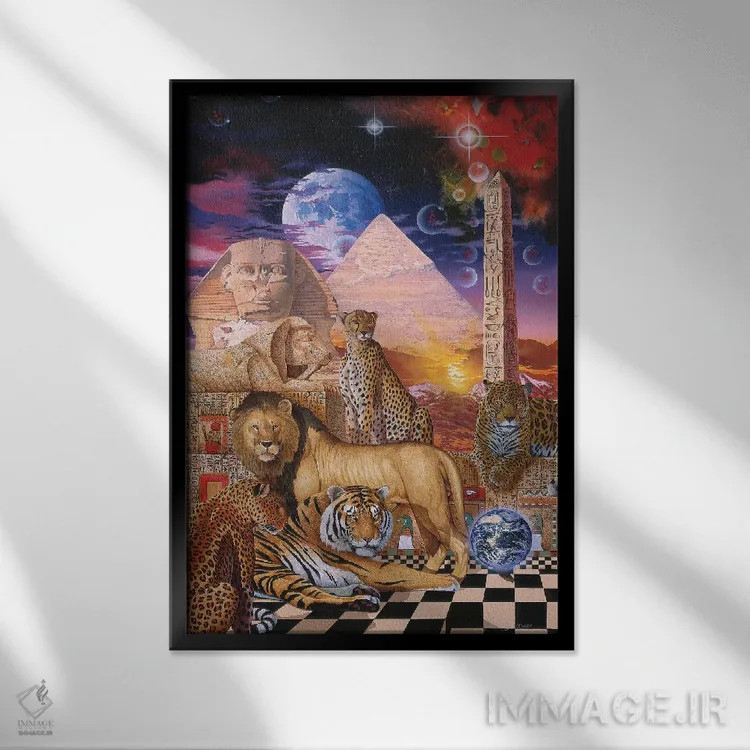 تابلو دکوراتیو غرور فرعون اثر گرائیم استیونسون - نمای قابدار مشکی