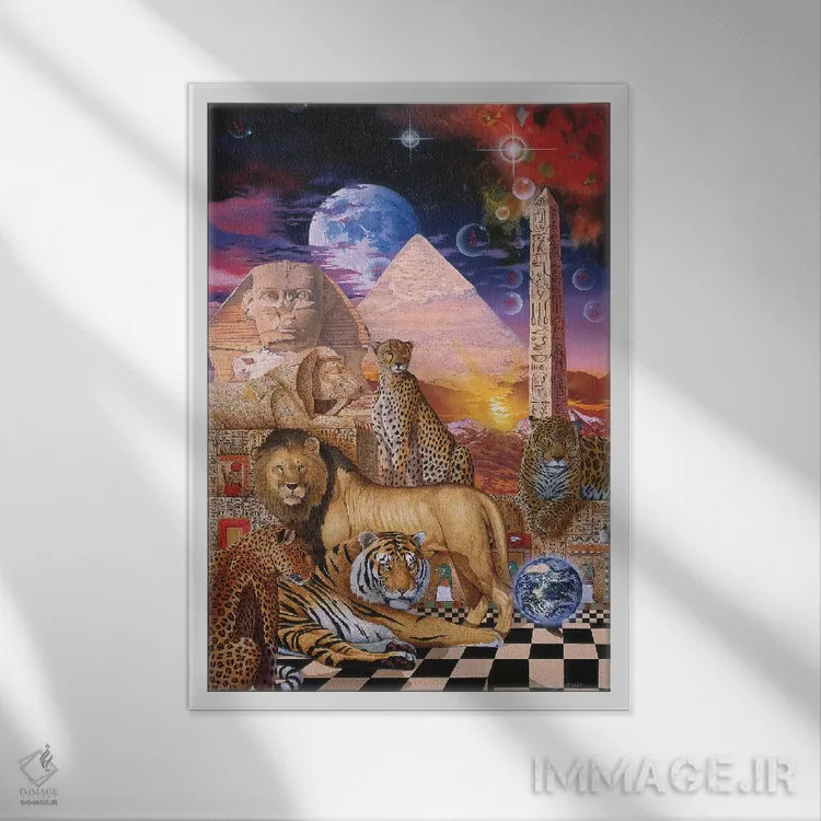 تابلو دکوراتیو غرور فرعون اثر گرائیم استیونسون - نمای قابدار سفید