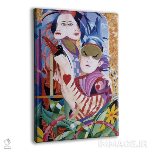 تابلو دکوراتیو دو دلداده اثر گرائیم استیونسون - نمای پرسپکتیو محصول