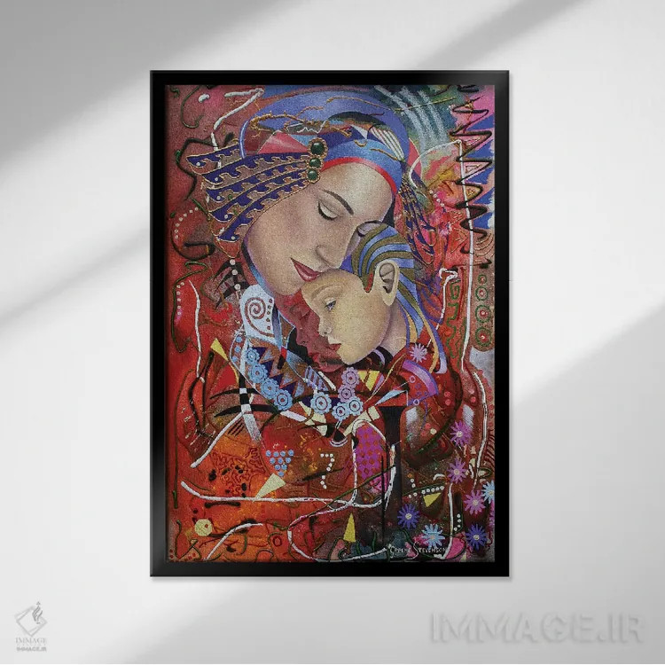 تابلو دکوراتیو مادونا اثر گرائیم استیونسون - نمای قابدار مشکی