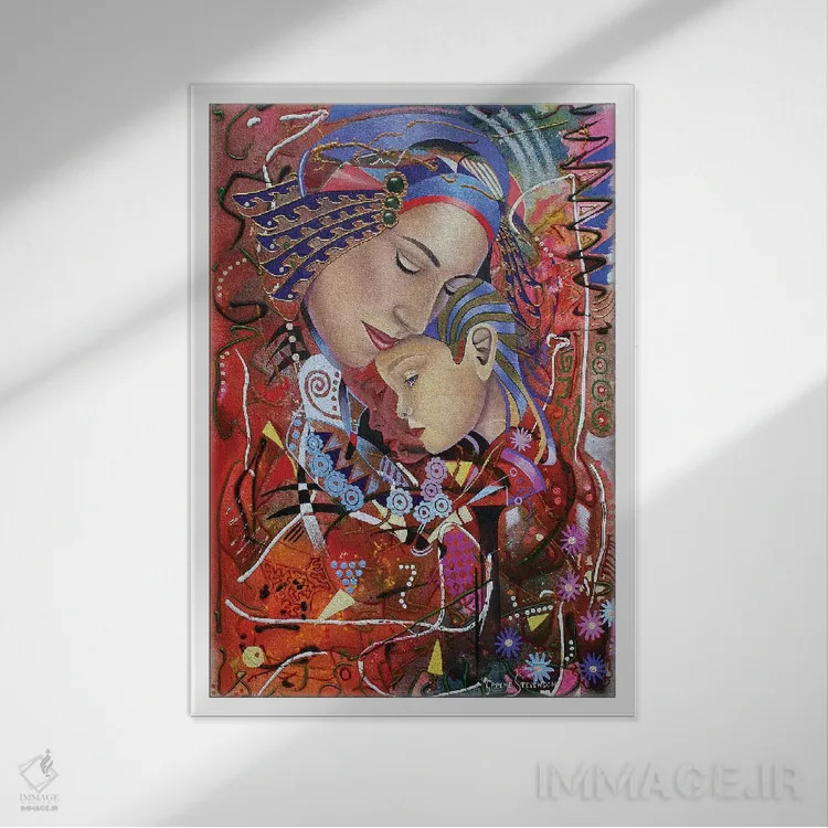 تابلو دکوراتیو مادونا اثر گرائیم استیونسون - نمای قابدار سفید