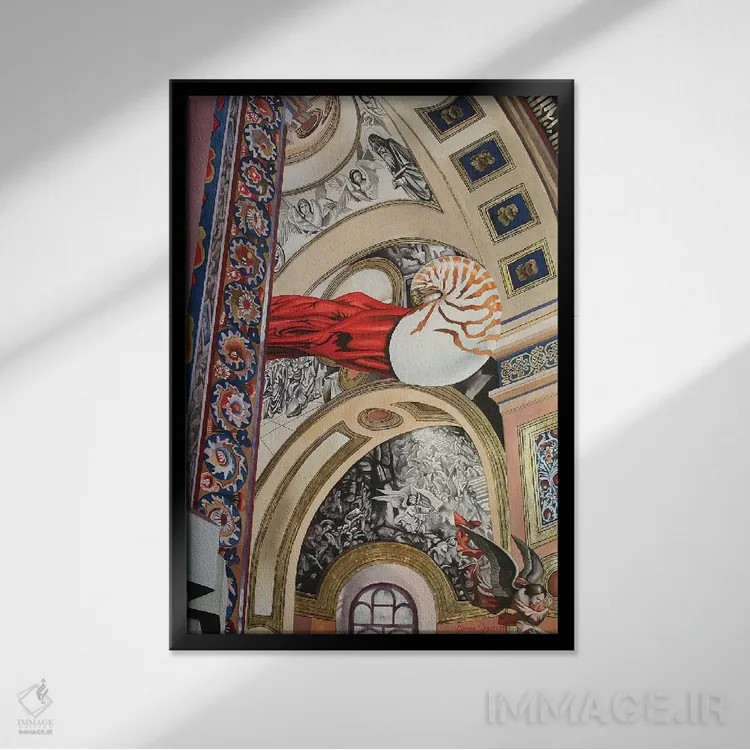 تابلو دکوراتیو ماهیت فیبوناچی اثر گرائیم استیونسون - نمای قابدار مشکی