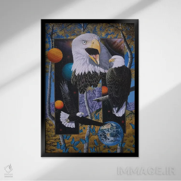 تابلو دکوراتیو قدرت و جلال اثر گرائیم استیونسون - نمای قابدار مشکی