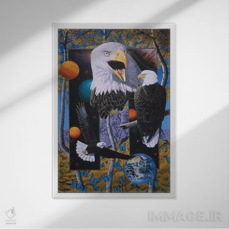 تابلو دکوراتیو قدرت و جلال اثر گرائیم استیونسون - نمای قابدار سفید