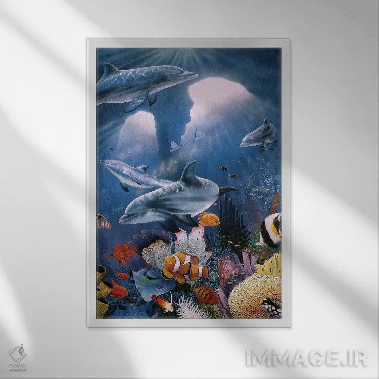 تابلو دکوراتیو گرگ ومیش اثر گرائیم استیونسون - نمای قابدار سفید