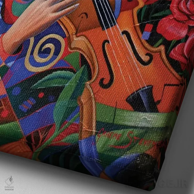 تابلو دکوراتیو Beethoven?,آیا تویی، بتهوون؟ اثر گرائیم استیونسون - نمای نزدیک بافت بوم