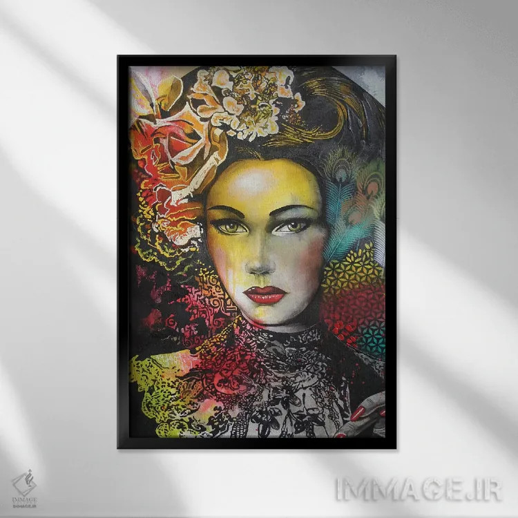 تابلو دکوراتیو یک شب در بانکوک اثر گرائیم استیونسون - نمای قابدار مشکی