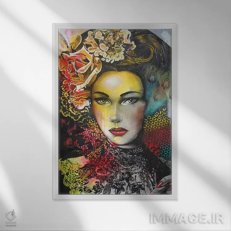 تابلو دکوراتیو یک شب در بانکوک اثر گرائیم استیونسون - نمای قابدار سفید