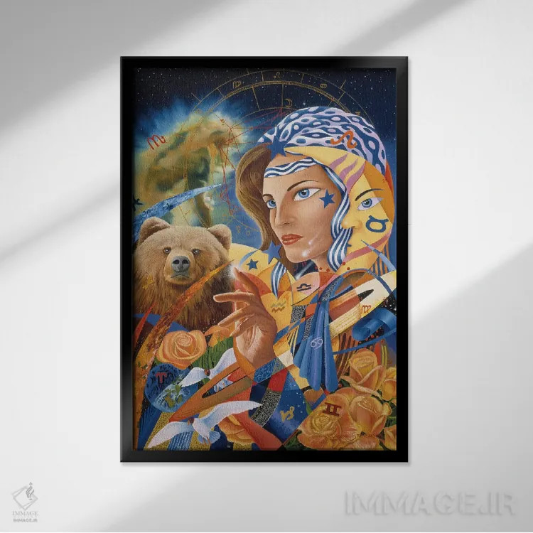 تابلو دکوراتیو ستاره بین اثر گرائیم استیونسون - نمای قابدار مشکی