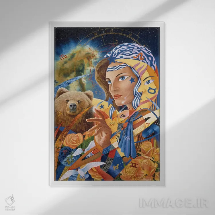 تابلو دکوراتیو ستاره بین اثر گرائیم استیونسون - نمای قابدار سفید