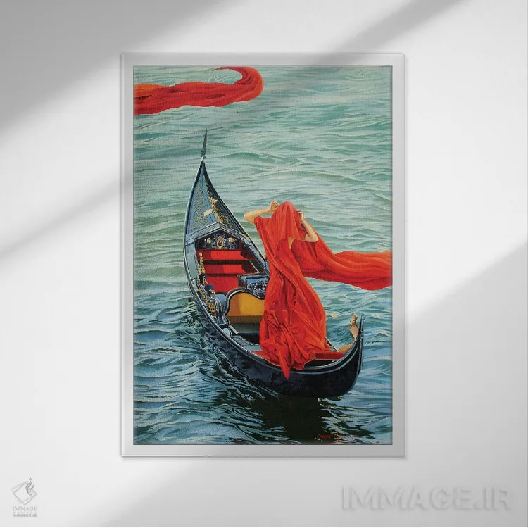 تابلو دکوراتیو خون ونیزی ۲ اثر گرائیم استیونسون - نمای قابدار سفید