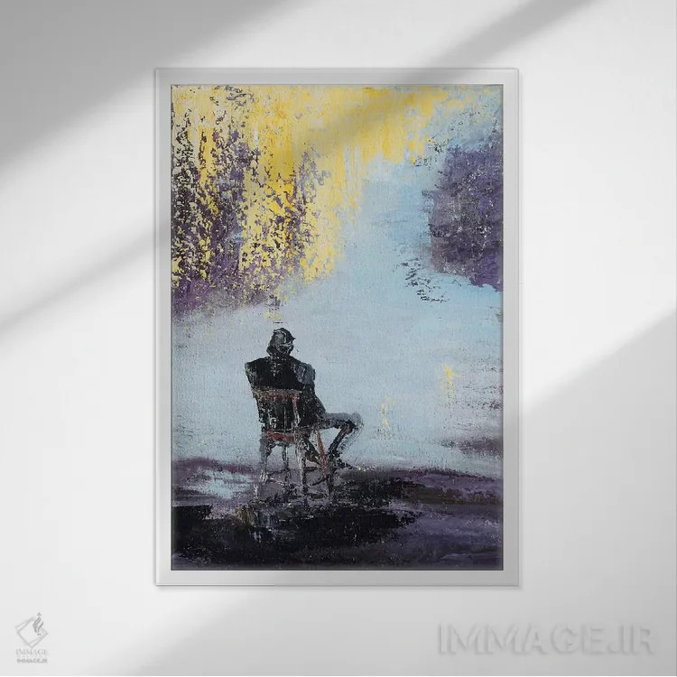 تابلو دکوراتیو تامل اثر دیوید گیستا - نمای قابدار سفید