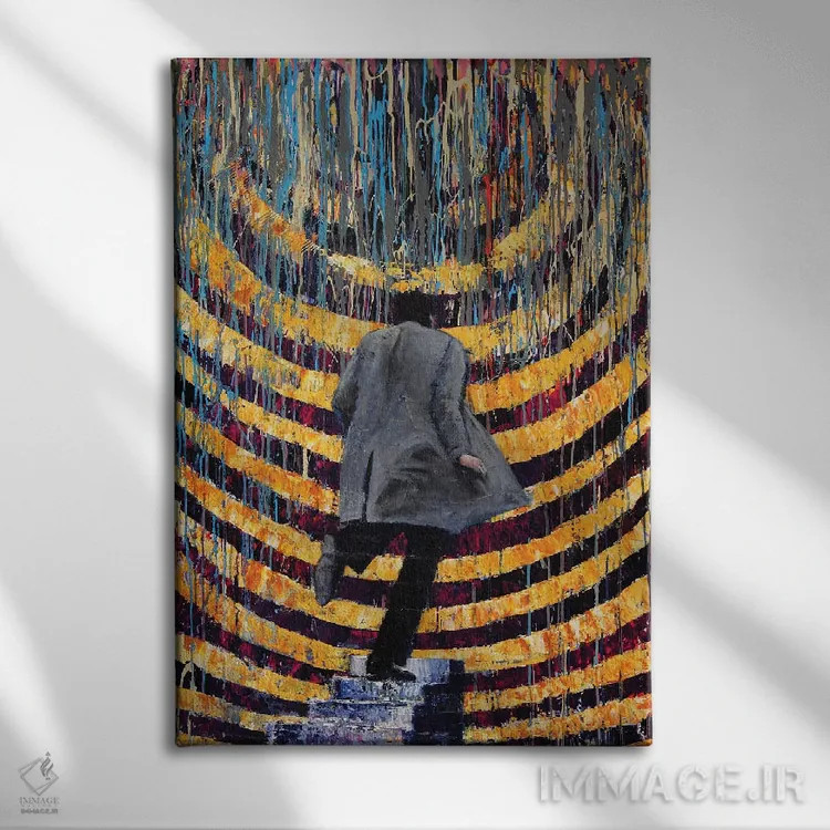 تابلو دکوراتیو پژواک اثر دیوید گیستا - نمای روبهرو روی دیوار