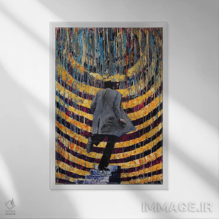 تابلو دکوراتیو پژواک اثر دیوید گیستا - نمای قابدار سفید