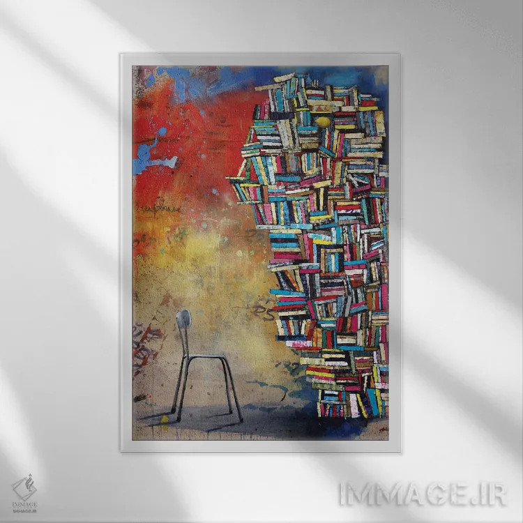 تابلو دکوراتیو غیابی اثر دیوید گیستا - نمای قابدار سفید