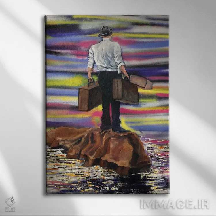 تابلو دکوراتیو جزیره نشین اثر دیوید گیستا - نمای روبهرو روی دیوار
