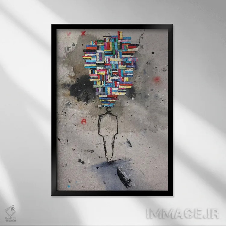 تابلو دکوراتیو اشکالی ندارد اثر دیوید گیستا - نمای قابدار مشکی