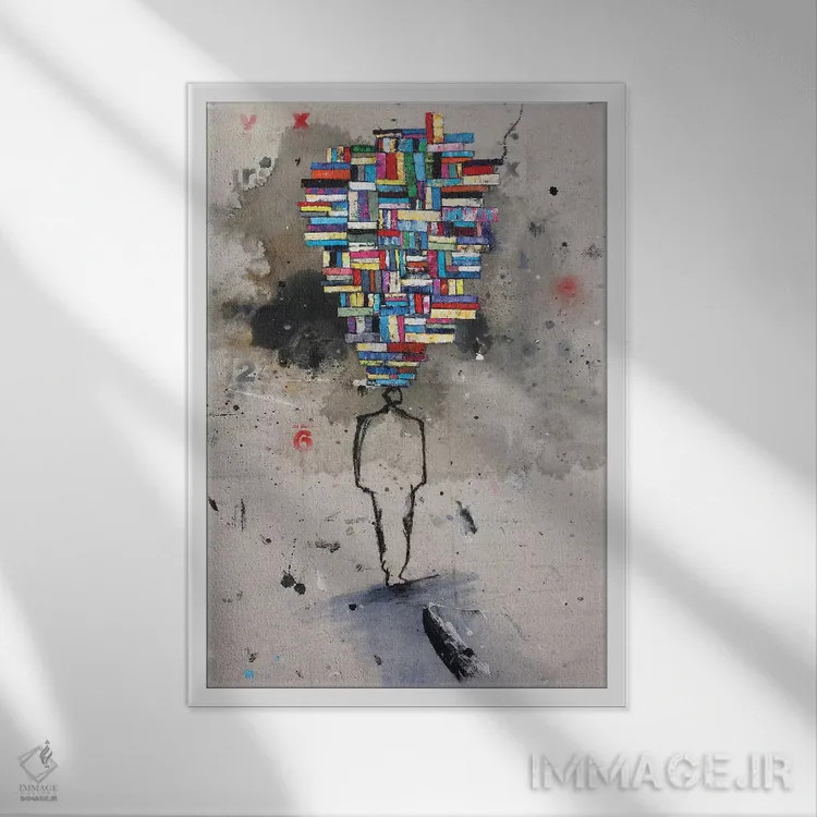 تابلو دکوراتیو اشکالی ندارد اثر دیوید گیستا - نمای قابدار سفید