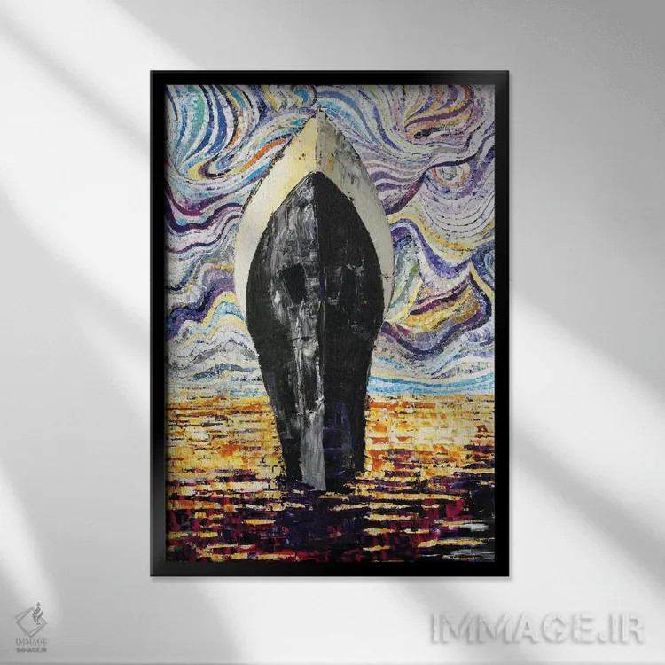 تابلو دکوراتیو فریاد اثر دیوید گیستا - نمای قابدار مشکی