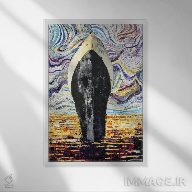 تابلو دکوراتیو فریاد اثر دیوید گیستا - نمای قابدار سفید