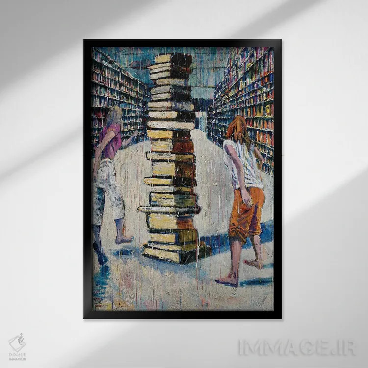 تابلو دکوراتیو توتم اثر دیوید گیستا - نمای قابدار مشکی