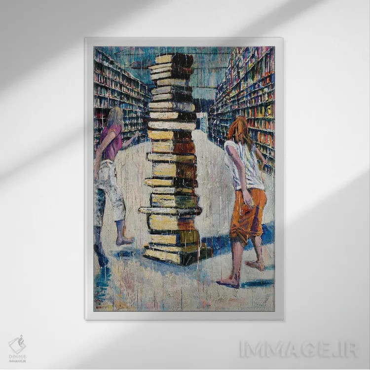 تابلو دکوراتیو توتم اثر دیوید گیستا - نمای قابدار سفید