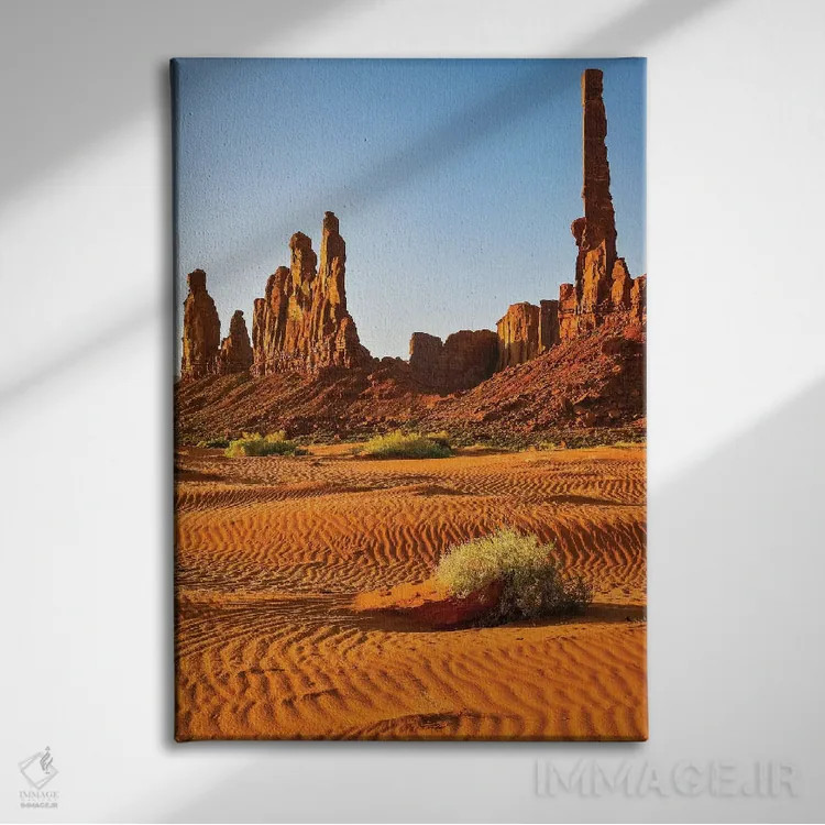 تابلو دکوراتیو Arizona. Monument Valley, Totem,آمریکا، آریزونا، دره بناهای… اثر جورج تئودور - نمای روبهرو روی دیوار