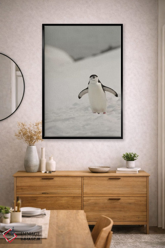 تابلو دکوراتیو Chinstrap, Penguin,جنوبگان، پنگوئن چانه بند اثر جورج تئودور - D3B