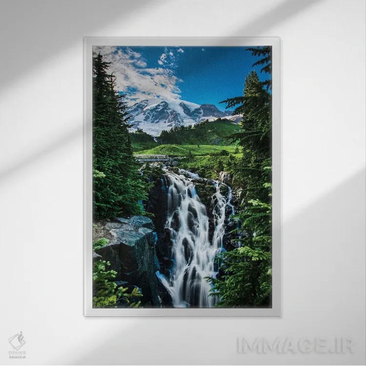 تابلو دکوراتیو Washington State, Mount Rainier National Park, Mount Rainie… اثر جورج تئودور - نمای قابدار سفید
