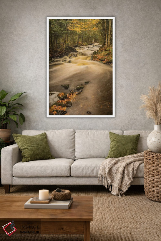 تابلو دکوراتیو Michigan, Fall Colors, Stream,آمریکا، میشیگان، رنگ های پایی… اثر جورج تئودور - D1W