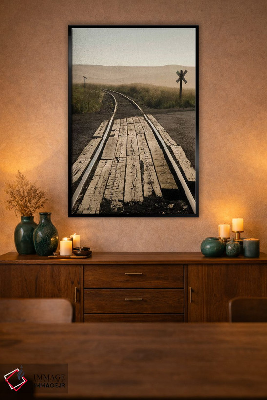 تابلو دکوراتیو Washington State, Palouse, Railroad, tracks,آمریکا، ایالت و… اثر جورج تئودور - D2B